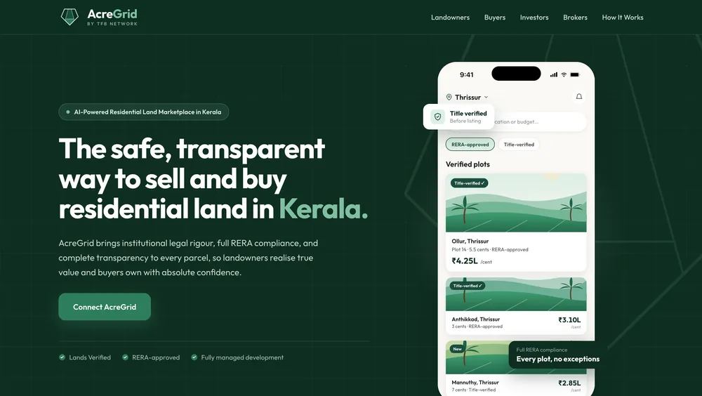 AcreGrid home page